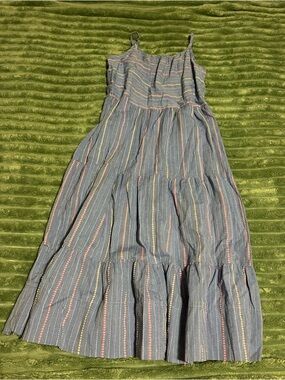 Cat & Jack Blue Stripe Tiered Sundress